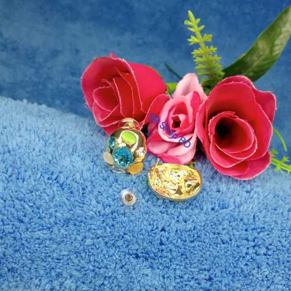 Colorful Geometric Crystal Drop Earring